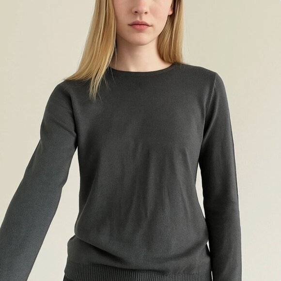 Bitte Kai Rand Sweaters - Bitte Kai Rand Merino Wool Sweater Women’s Size Small Dark Gray Lightweight Knit